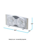Window Fan For Bedroom 9 Inch Dual Fans With Auto Lock Expanders Crank Up The Breeze 3 Speed Controls And Modes White