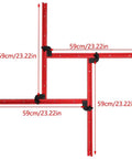 Adjustable Router Jig For Cutting Boards And Grooves, Square Template Guide With A 23.6 By 23.6 Inch Frame, in red, shown with dimensions