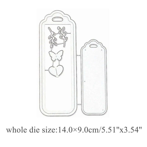 Butterfly Leaf Tag Bookmark Stencil Die Set For DIY Crafts And Scrapbooking Metal Cutting Dies For Card Making Embossing And Photo Decor