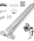Heavy Duty 28 Inch Stainless Steel Push Bar Panic Exit Device With Exterior Lever And 3 Keys Commercial Emergency Door Hardware