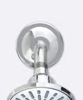 Shower Arm Stabilizer Bracket With Flange Cover Chrome Finish for Wobbly Shower Arms installed to wall with sheetrock anchors