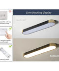 Modern Acrylic Linear LED Ceiling Light With Remote Control 36W 2160 Lumens Eye Protection Design for kitchen display
