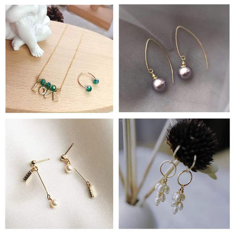 18K Real Gold Plated Eye Pins 21 Gauge 30mm Long, 100 Pack For DIY Jewelry Making, Beading Findings, Durable Craft Supply, Smooth Shine, Tarnish Resistant, Perfect For Earrings And Pendants. Gold eye pins used in beaded earrings and pendants.