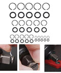Secure Rock Solid Impact Sockets Fast With Tough Steel Retainer Rings For 38, 12 And 34 Inch Air Wrenches Plus O-Rings To Keep Your Garage Tools Locked In Without Any Slipping Or Losing Parts During Heavy Duty Jobs Today. black metal retainer rings and O-rings for impact sockets