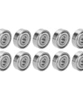 Top Rated Stainless Steel Ball Bearing Set For Skateboards And Longboards Plus Roller Skates Super Smooth S627Z Bearings High Speed Low Noise 7x22x7mm Size Drag Reduction Kit For Pros That Slays Every Session Game. 10 sealed bearings