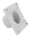 Heavy Duty Steel Dryer Base Replacement Part With Granule Discharge Outlet Anti Slip Pattern Metal fitting view with flange holes.