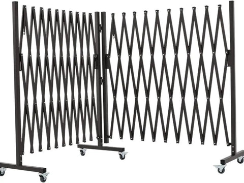 Beefy Pro Heavy Duty Expandable Steel Safety Gate With Smooth Glide Casters Mobile Scissor Safety Barrier for construction zone