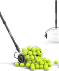 Tennis Ball Pickleball Roller Collector No Bending Over Quick Roll Up For 1.5 To 3 Inch Balls Telescopic 30 To 58 Inch Golf Ball Retriever