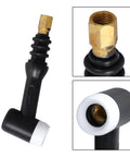 Pro Grade TIG Welding Torch Repair Kit With Gas Lens Alumina Nozzles Glass Cups And Collet Set for WP 17 18 26, torch connector detail
