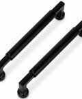 Ten Pack 5 Inch Matte Black Zinc Alloy Cabinet Handles And Drawer Pulls 128mm Hole Centers Durable Scratch Resistant Finish