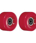 Red 32 By 58 mm Roller Skate Wheels With 608RS Bearings 82A PU Quad Skate Replacement For Indoor Or Outdoor Use 2 Pack