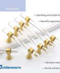 10 Piece 5 Inch Gold Cabinet Handles Set Crystal Acrylic Drawer Pulls With Brushed Brass Finish For Cabinets Dresser Cupboard Wardrobe Easy Install Multipurpose Hardware For Kitchen Bathroom And Bedroom Renovations