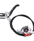 Slick Aluminum Alloy Dual Piston Mechanical Disc Brake Set with Ergo 3 Finger Levers for Mountain Road Bikes close-up view