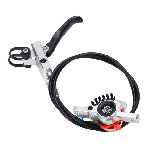 Slick Aluminum Alloy Dual Piston Mechanical Disc Brake Set with Ergo 3 Finger Levers for Mountain Road Bikes close-up view