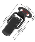 12 Pack Spring Toggle Latch 1.8 Inch Durable 304 Stainless Steel Black Spring Loaded Catch size dimensions for tool boxes
