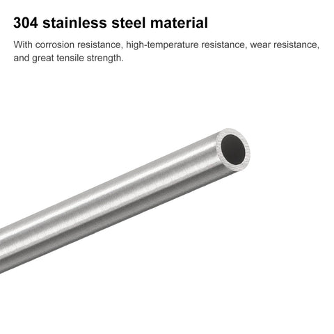 Capillary tube, 304 stainless steel, 5.5 mm OD, 0.6 mm wall, 250 mm length