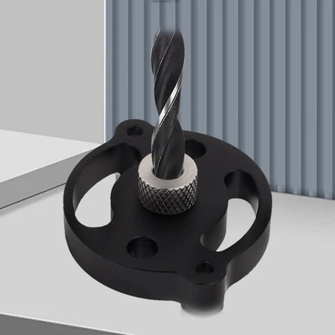 Detailed view of a drill inserted in the 8 Piece Stainless Steel Drill Bushing Set With 3 To 10mm Inner Diameters And M14x1.5 Threads