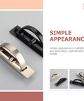 Zinc Alloy Cabinet Door Pull Handle With Rotatable Hidden Ring for Wardrobe and Drawers in brushed and black finish