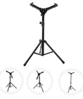 No Fuss Foldable Alloy Snare Drum Stand, Rock Solid Lightweight Percussion Tripod Rack With Adjustable Height, Smooth Quick Setup.