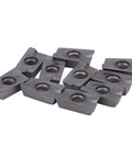 Beefy Carbide Turning Inserts For CNC Lathes, 10 Pack Model APMT1605PEER XM LF6018, top view, cemented carbide construction.