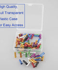 Colorful Bike Cable End Caps Set, Alloy End Crimps In Red Black Gold Silver Green Blue Purple Orange, 80 Pieces in case