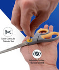 8 Inch Titanium Bonded Scissors With Adjustable Glide And Soft Grip, 2 Pack Multipurpose Shears For Office, Home, And School Use, Sharp Precision Blades For Smooth Everyday Cutting, adjustable tension in hand