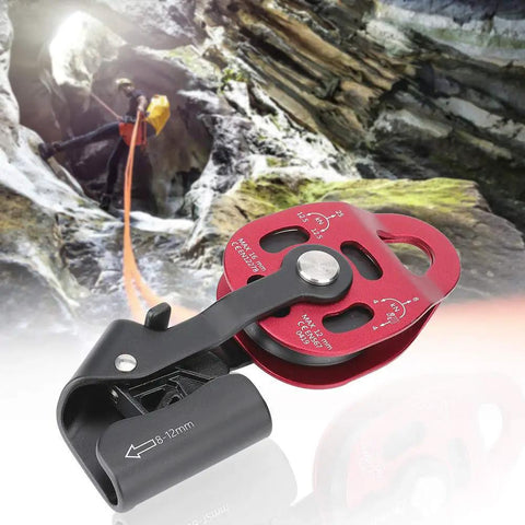 Aluminum Heavy Duty Single Swivel Rope Pulley Block For 8 To 12mm Climbing Rope Beefy Gear For Rope Climbing And Pulley Systems