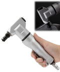 Beefy Pneumatic Sheet Metal Cutter Handheld Air Nibbler With Hardened Blade And Alloy Case shown in hand