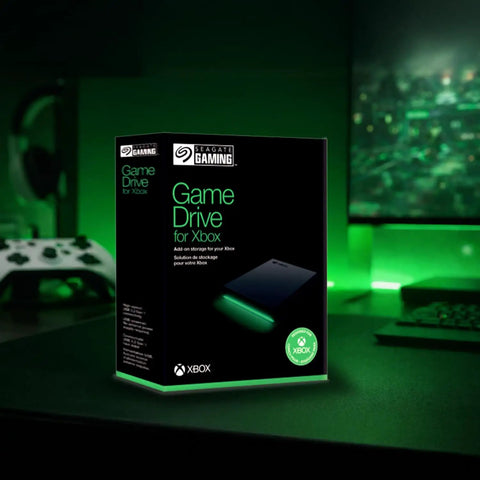 Game Drive For Xbox For Gamers 5TB External Hard Drive USB 3.2 Gen 1 Portable HDD Black With Built In Green LED Bar Xbox Certified
