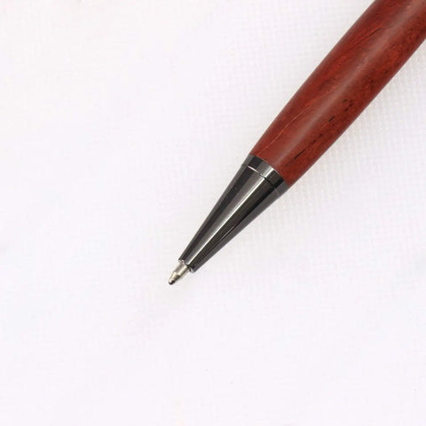Slimline Pen Kit Gun Metal 10 Pack Ballpoint Twist with Cross Style Refills Included Black Ink Two 7mm Tubes Woodturning DIY