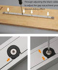 Rugged 300mm Miter Bar And 400mm T Track Set For Table Saw demonstrating predrilled holes and adjustment screws for smooth glide.
