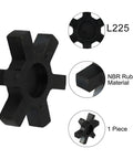 Rock Solid Urethane Insert For L-Jaw Coupling L225 Fits Lovejoy L-225 Flexible Element 5 Inch Black Industrial Drive With Shock Absorption And Vibration Reduction Easy Install For Smoother Quieter Machinery Operation, black L225 NBR rubber jaw insert