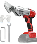 Beefy Cordless Sheet Metal Shear For Milwaukee 18V Battery, Brushless Electric Metal Cutter, tools and gloves included, no battery
