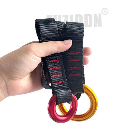 43 Inch Tree Climbing Friction Saver With Dual Aluminum Rings For Smooth Ascending And Straight Up Killer Bark Protection Secure Retrieval Built Damn Tough Heavy Duty Webbing