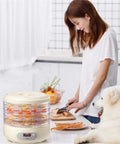 Pro Level Electric Food Dehydrator Featuring Hella Slick Digital Controls And Five Spacious Trays for drying fruits and jerky at home.