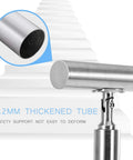 Heavy Duty Stainless Steel Top Railings With No Fuss Install Kit For Backyard And Porch, 1.2mm thick tube close-up for safety.