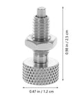 Two Piece Stainless Steel Knurled Knobs And Locking Spring Screw Plungers For Toolboxes And Rolling Tool Chests Made Tough, 0.47x0.98 in.
