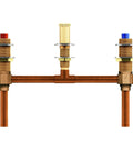 Two-Handle Roman Tub Valve For 10-Inch Center, 1/2-Inch CC Connection, M-PACT Compatible, copper installation view