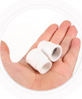 Premium Ceramic Tig Gas Lens Cups Two Pack For Welding Torch Upgrade With High Heat Resist Nozzles And Stable Argon Flow For Aviation Jobs in hand.