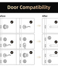 Door compatibility guide for No Sweat Smart Lock Keyless Entry Door Lock Biometric Fingerprint Scanning Electronic Keypad Deadbolt.