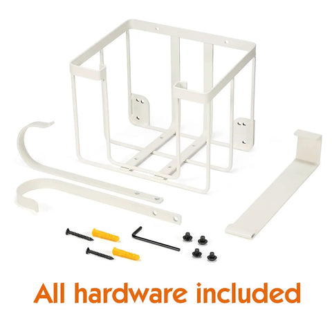 Over The Door And Wall Mount Ironing Board Hanger White Laundry Room Organizer Caddy For Iron And Board Storage parts