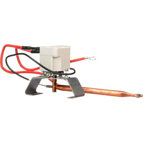Built-In Thermostat For 5100 Series Heaters SPST Line Duty Or Low-Voltage Control Field Install White with red wires and metal base