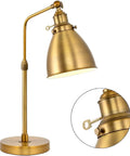 Solid Brass Lamp Knob Replacement With Half Inch Extension Screw On On Off Switch Twist Dial For Table And Floor Lamp Repair 2 Pack showing a stylish lamp with adjustable shade and rotary switch.