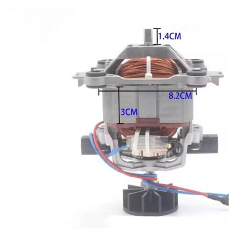 9530 Blender Motor Replacement For Smoothies And Soy Milk Makers, All-Copper Core, Beast-Mode High-Torque Power For Multi-Brand Blenders, Easy Install, Durable Pulping Performance For Rich Creamy Blends, front view with 8.2CM dimensions