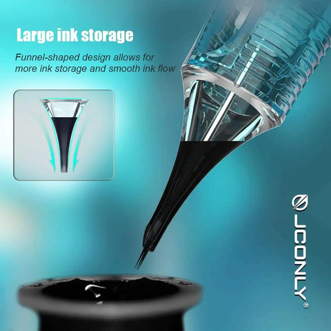 Tattoo Cartridge Needles 0603RLL For Precision Lining And Shading Medical Grade PC Shell With Japanese Stainless Steel Needles, funnel ink tip