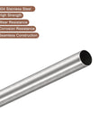 Side view of uxcell 304 stainless steel tube, 8 mm OD, 0.2 mm wall, 200 mm length.