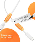 Effortless Cord And Cable Identification System For Home Office And Commercial Setups With Quick Label Tags in use on cables.