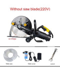 Heavy Duty Beefy Electric Circular Saw Angle Adjustable Portable Cutting Machine For Wood Metal Stone Tile Diy Pros Cuts Brick And Concrete Tile Like A Hot Knife Through Butter 6800W with water pump components shown.