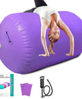 Inflatable Gymnastics Barrel For Home Practice Back Handspring And Backbend Trainer Mat, Safe Tumbling Equipment For Girls