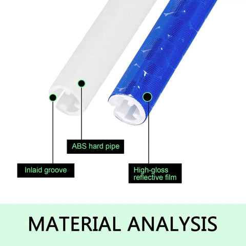 Material analysis of Multicolor 72 Piece Bicycle Spoke Reflectors Kit With 360 Degree Visibility for ABS hard pipe and reflective film